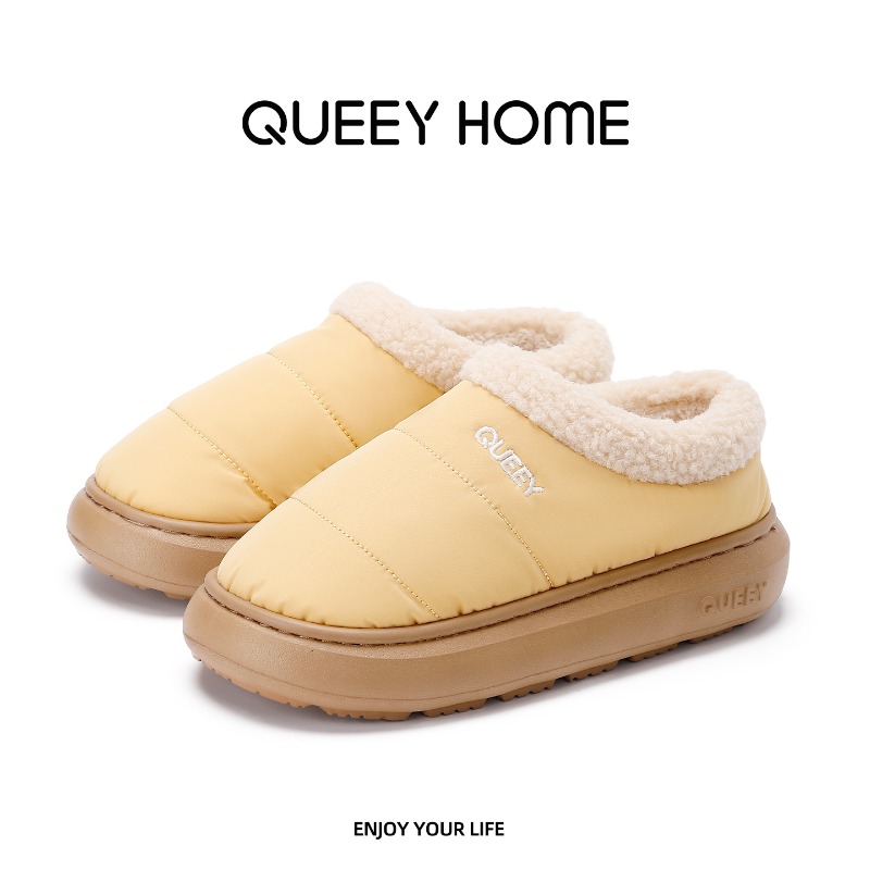 毛绒保暖包跟防水冬季新款棉拖鞋