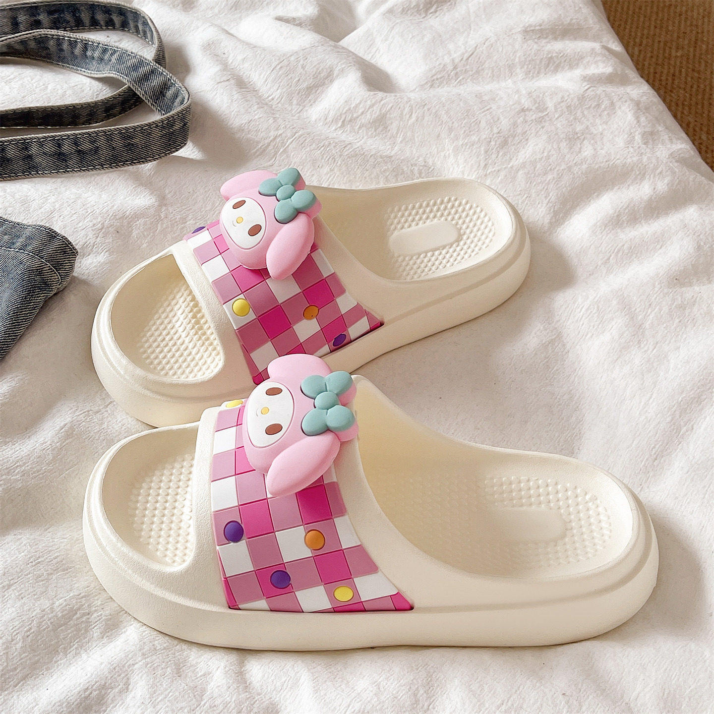 凉拖鞋女2026新款夏季少女心卡通可爱室内家居厚底防滑可外穿拖鞋