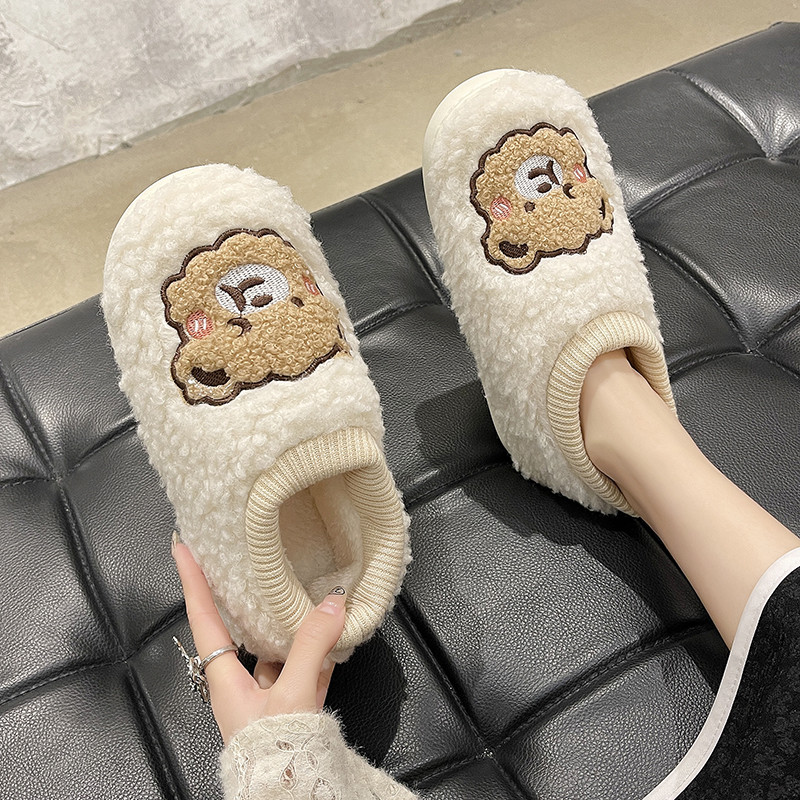 可爱卡通小熊棉拖鞋，萌萌哒可外穿