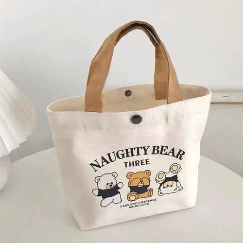 帆布包小巧百搭饭盒简约上班族