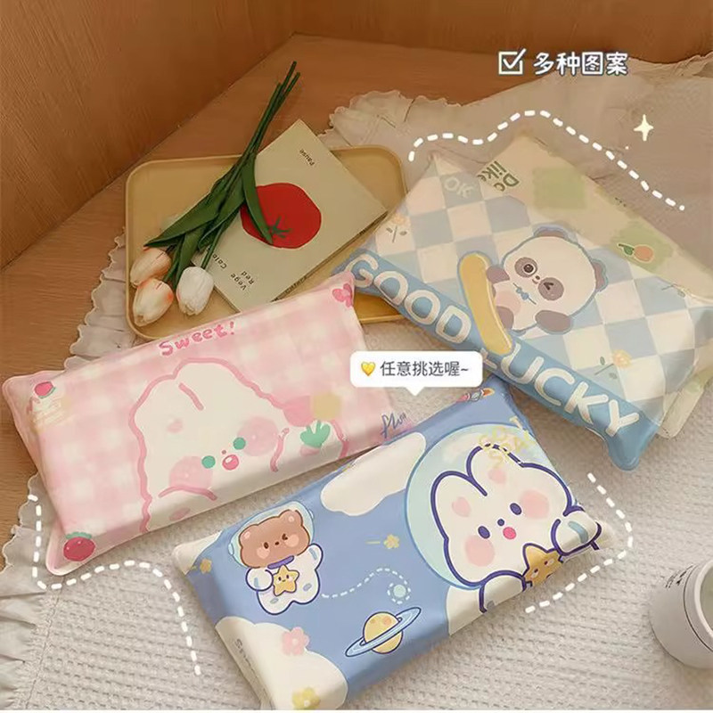 可爱夏季冰枕卡通后注水冰垫学生宿舍午睡降温散热冰凉水枕头小号