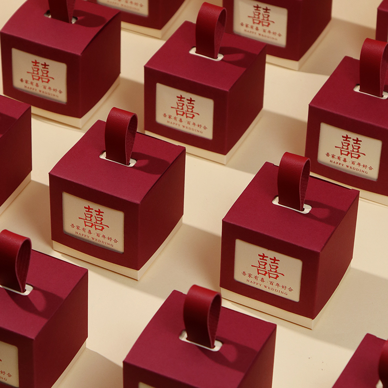 结婚喜糖盒2025新款婚礼糖果盒子伴手礼盒高级感空盒糖袋子包装盒