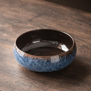 陶瓷茶渣缸茶洗建水办公家用废水缸大号桌面垃圾桶倒茶水孟茶缸