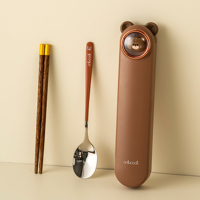 儿童便携餐具盒小学生304不锈钢