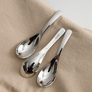 316不锈钢调羹家用精致不锈钢勺子短柄糖水甜品小勺吃饭汤匙汤勺