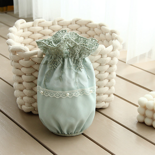 套短款 头办公室成人秋冬套袖 蕾丝女韩版 防污袖 羽绒服护袖 白色袖