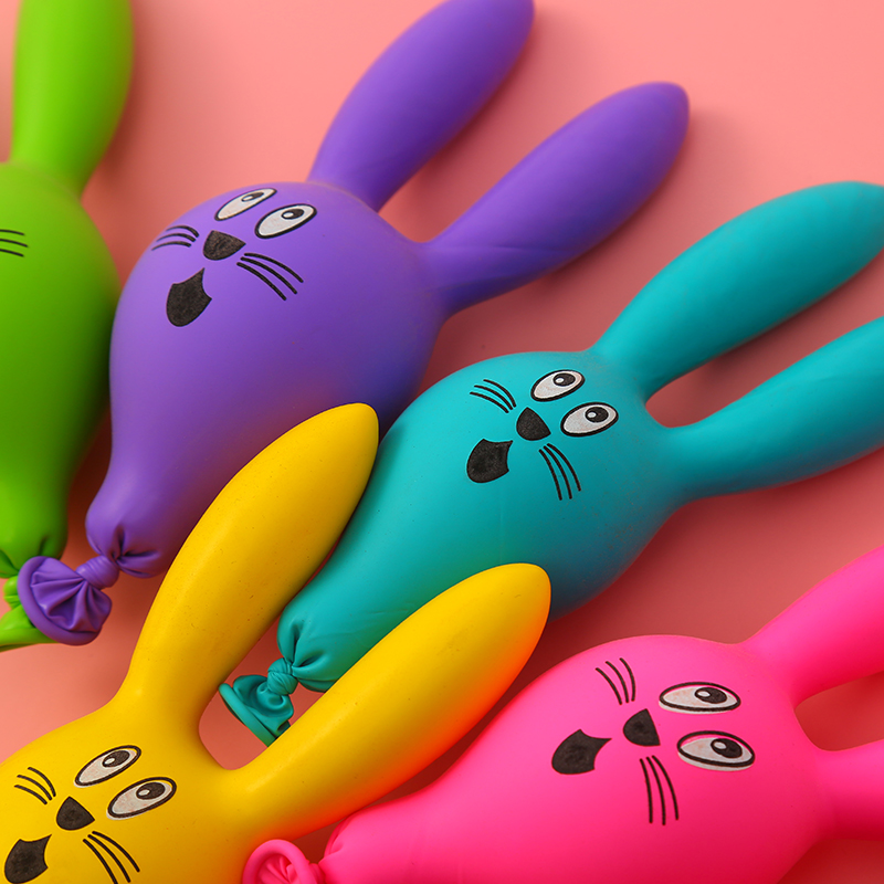 异形加厚多款兔子气球卡通混装汽球儿童气球批生日派对装饰套餐