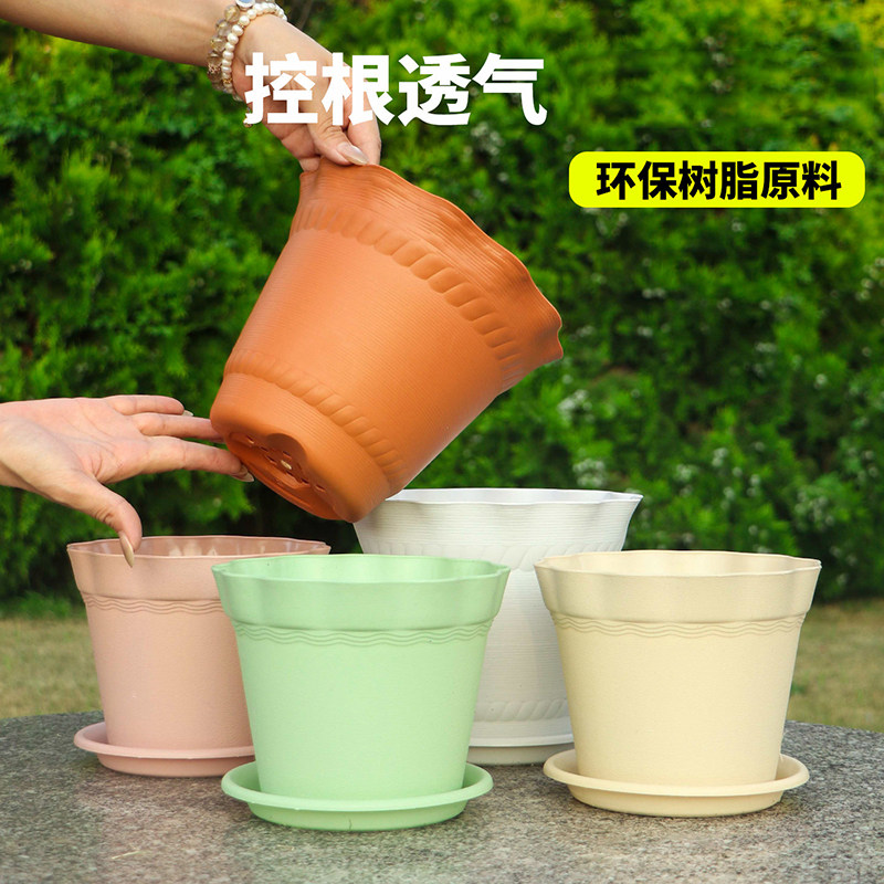 新款罗马塑料花盆加厚耐用阳台客厅多肉黄金葛花盆树脂大号特价清