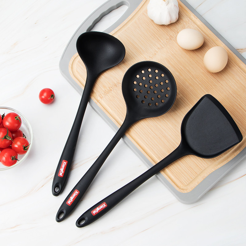 硅胶锅铲套装不粘锅专用铲勺家用耐高温锅铲厨房厨具硅胶铲子黑色|ruв категории кухня/посуда, посуда, готовить совок, полный набор совок - от Buy2taobao.com для оказания профессиональной услуги покупки агента Taobao