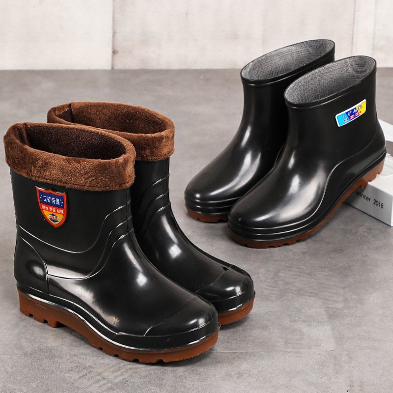 防水鞋劳保雨鞋女成人短款胶鞋