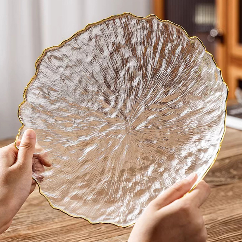 玻璃水果盘轻奢高档家用客厅茶几