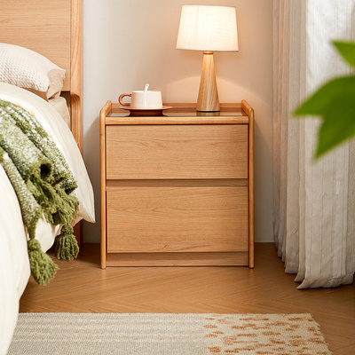 林氏家用卧室置物床头柜实木风