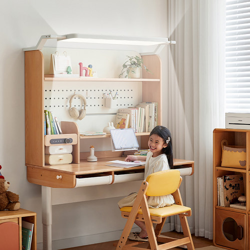 林氏家居护眼灯桌一体儿童学习桌