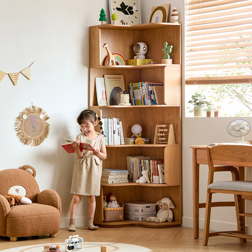 林氏儿童储物转角书柜木业