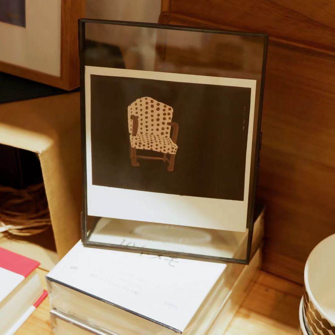 opm小集市|水彩插画装饰画小众文艺玻璃框架桌面装饰画/作者nai