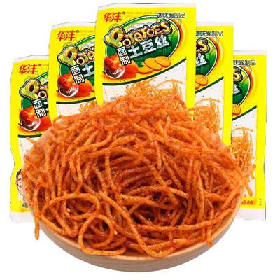 华沣华兴和土豆丝辣条零食香辣丝8090后儿时怀旧麻辣面筋片酱味