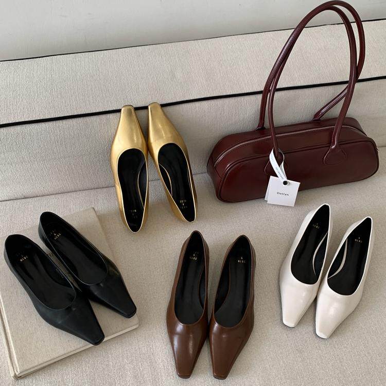 法式浅口通勤小方头单鞋女2025春季软皮软底工作鞋平底百搭瓢鞋,女鞋,浅口单鞋,淘宝优惠券,粉丝福利购,淘宝优惠卷