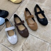 BEILIXUAN法式 百搭休闲女鞋 复古玛丽珍鞋 女平底一字扣带浅口单鞋