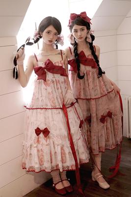 【全款现货】*草莓匣* 嬰兒藍原创Lolita 三段式JSK大裙摆连衣裙