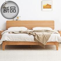 Japanese 1.5/1h.8m solid wood bed oak double bed environmental protection bedroom furniture simple in northern Europe
