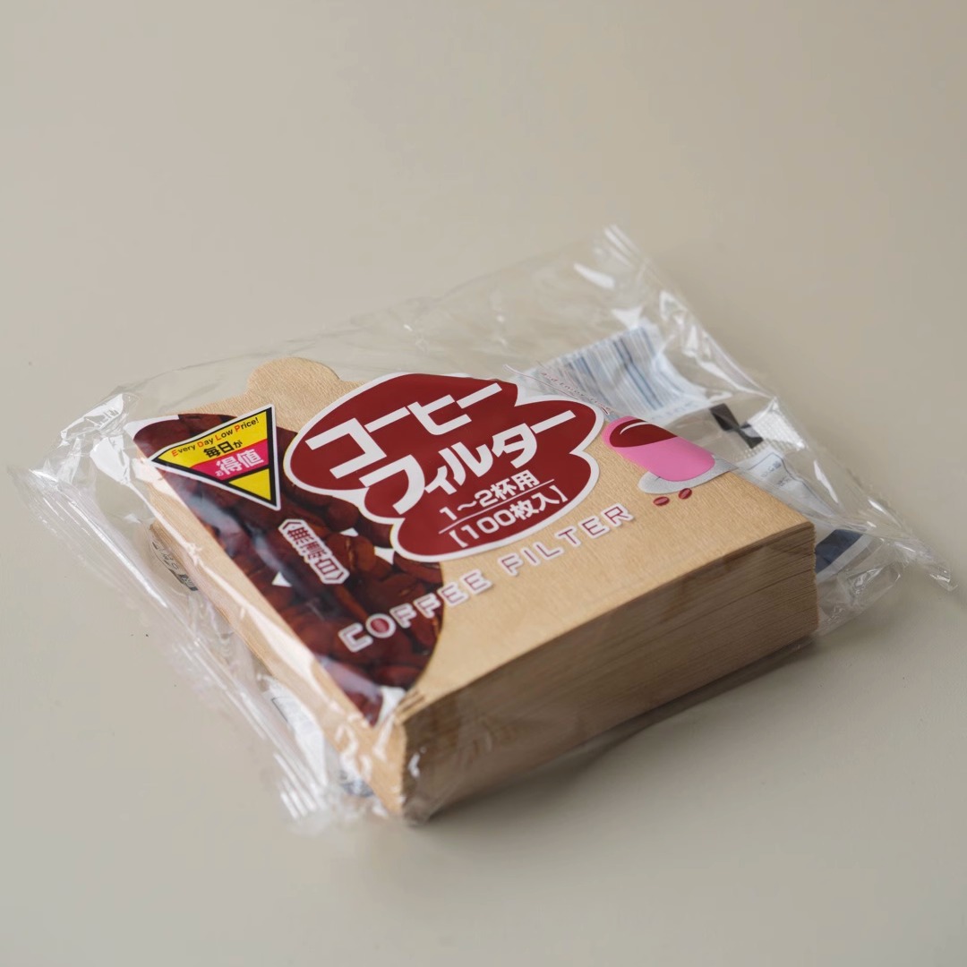咖啡滤纸原木浆手冲无漂泊滤纸咖啡过滤纸滴漏咖啡粉 出日本
