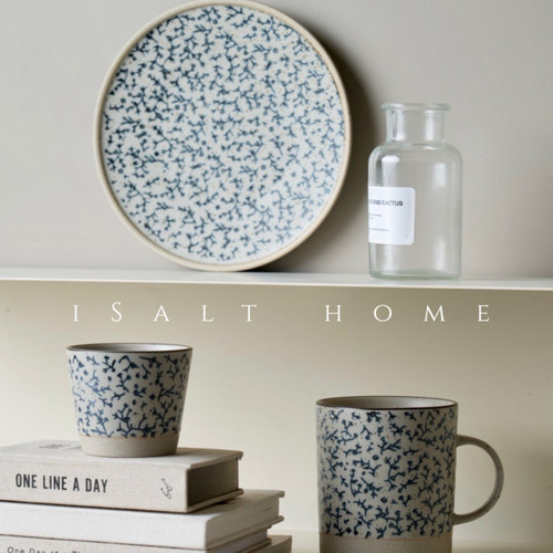 手作粗陶悠然花系列餐具