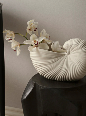 出丹麦fermliving鹦鹉螺花瓶客厅装饰品新房结婚乔迁创意礼品摆件