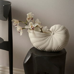 出丹麦fermliving鹦鹉螺花瓶客厅装饰品新房结婚乔迁创意礼品摆件