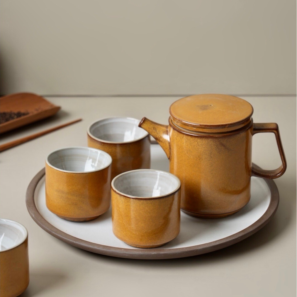 复古窑变釉拙朴暖釉茶具