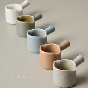 带把迷你咖啡萃取杯陶瓷小奶壶奶杯奶罐带手柄奶盅酱料杯