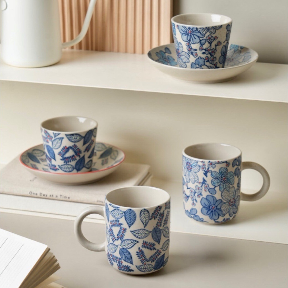 手绘油画山茶花系列.马克杯咖啡杯水杯子牛奶杯创意家用盘子碟子,餐饮具,咖啡杯,淘宝优惠券,粉丝福利购,淘宝优惠卷