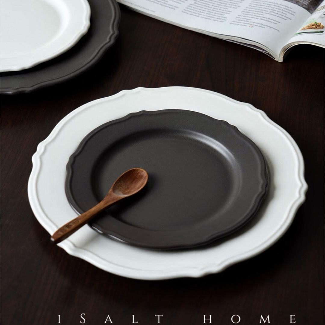 北欧风经典大溪地花边餐盘