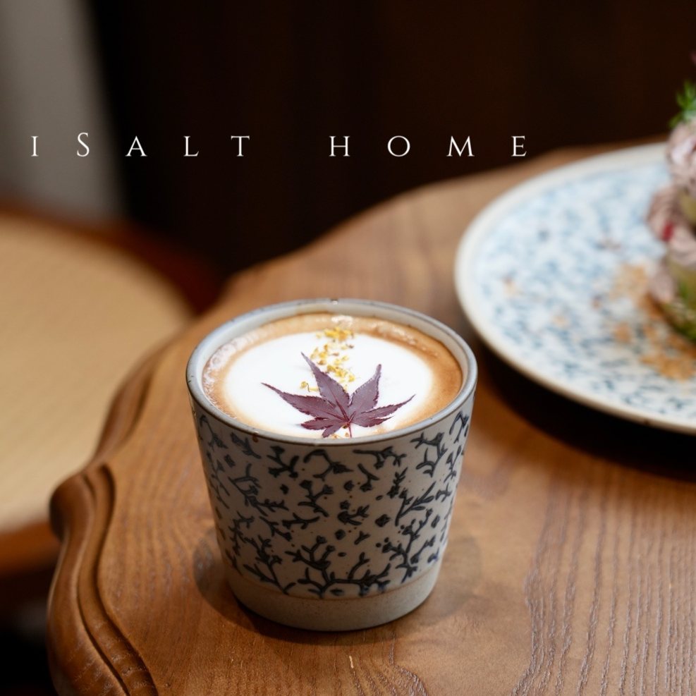 手作悠然花咖啡杯.粗陶青花猪口杯拉花杯陶瓷杯茶杯水杯/出丹麦