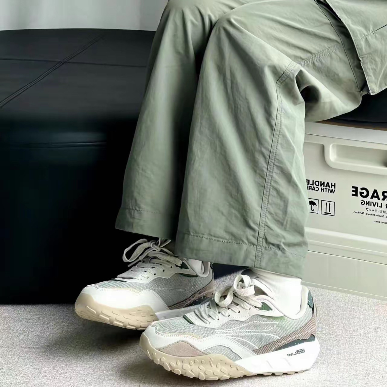 361度 酥饼2.0 耐磨防滑 黄油饼干配色 圆头舒适复古休闲运动鞋,运动鞋new,运动休闲鞋,淘宝优惠券,粉丝福利购,淘宝优惠卷