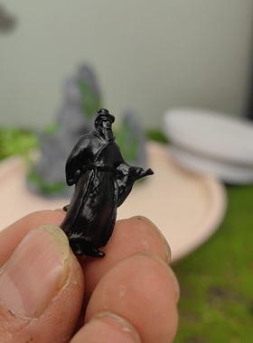 泡水高山流水伯牙鼓琴古代古筝小人物鱼缸盆景假山微缩造景观曹操