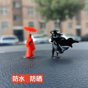 江湖故人古风侠客小摆件山水陆微景缸盆景造观景寒江孤影微缩小人