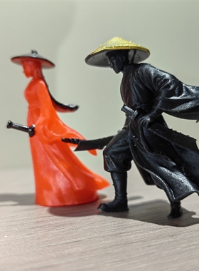 江湖故人古风侠客小摆件情怀刀客人桌面电脑显示器装饰品车内摆件