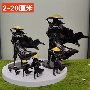 江湖故人古风侠客小摆件新中式陆微缸盆景造观景寒江孤影微缩国风