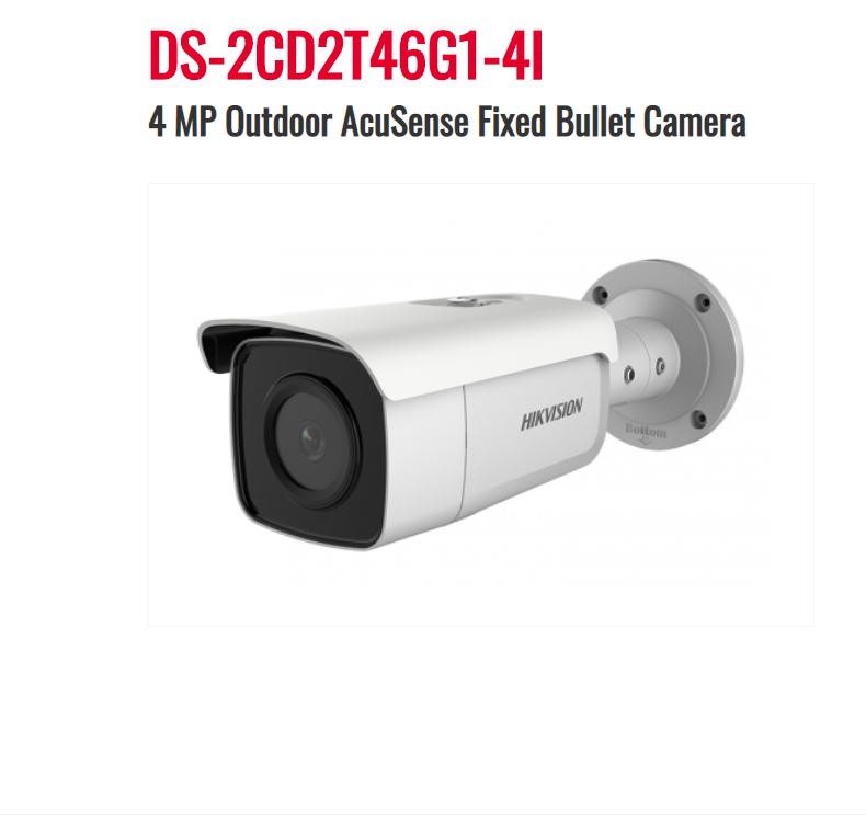 海康威视4MP IR Fixed Bullet Network Camera DS-2CD2T46G2-4I 电子/电工 家用网络摄像头 原图主图