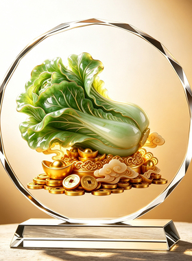 白菜摆件客厅玄关装饰品