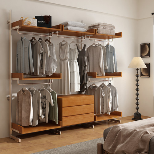 芬木简约现代实木衣柜