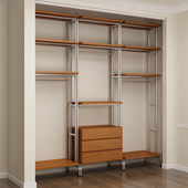 放式 金属衣柜砌墙铁艺步入式 衣架框架落地置物架开 衣帽间卧室衣