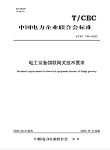 电工装 744—2023 T／CEC 备物联网关技术要求 按需印刷