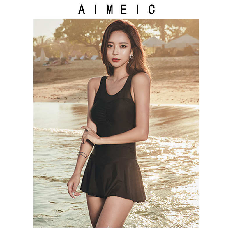 aimeic温泉度假连体泳衣