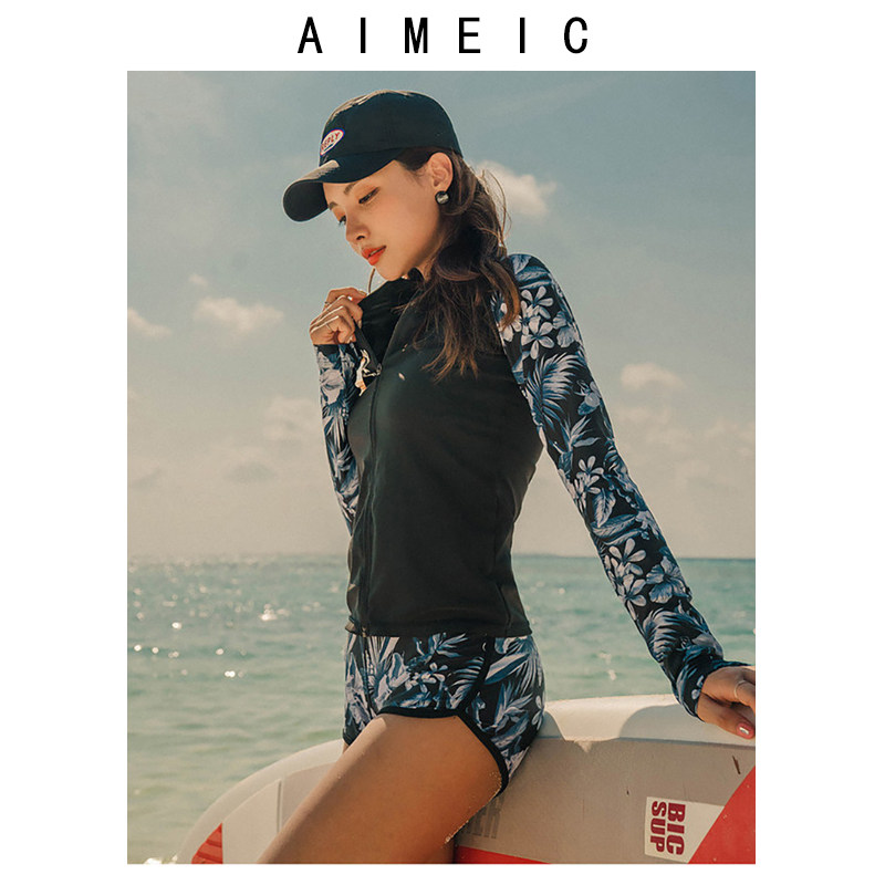 aimeic情侣冲浪游游泳衣