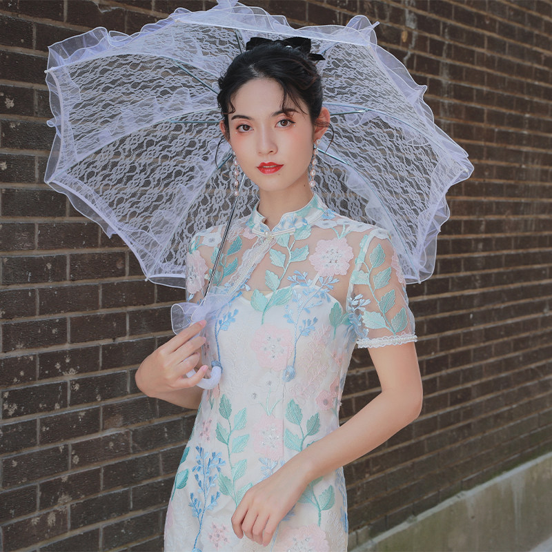 水兰秋季新款少女风可拆卸旗袍