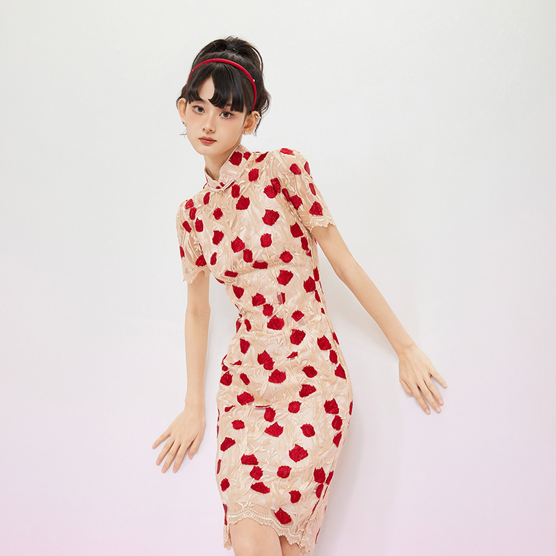 槿爷婚庆敬酒服改良版旗袍