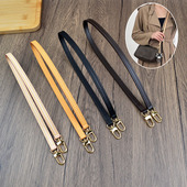 适用lv麻将包肩带改造植鞣革牛皮背带配件斜挎小包包真皮包带替换