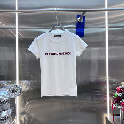 XIWA欧洲站新品BābyChìlling美式字母辣妹上衣印花正肩短袖T恤