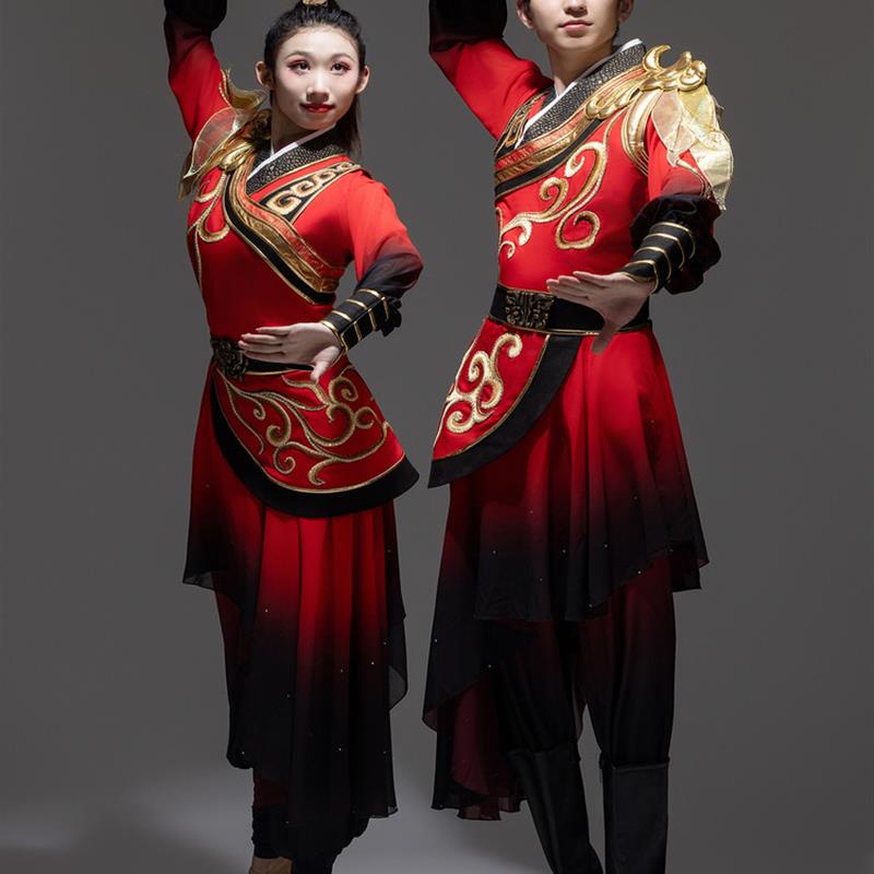 打鼓演出服女2025新款威风锣鼓队腰鼓开场舞中国风舞蹈武侠男服装